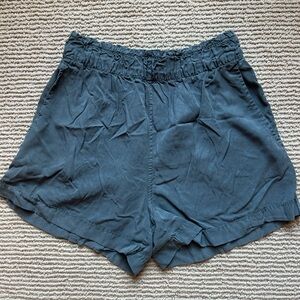 cloth & stone High Waist Soft Navy Blue Shorts